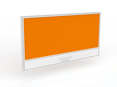 Studio Screen with Ducting for Agile Shared Desk - White Frame