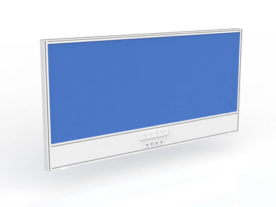 Studio Screen with Ducting for Agile Shared Desk - White Frame