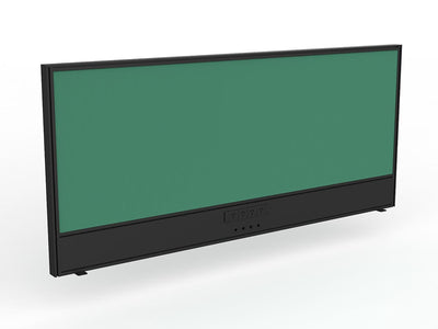 Studio Screen with Ducting for Agile Shared Desk - Black Frame