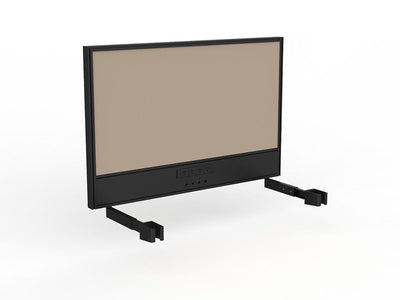 Studio Screen with Ducting for Agile Individual Desk - Black Frame