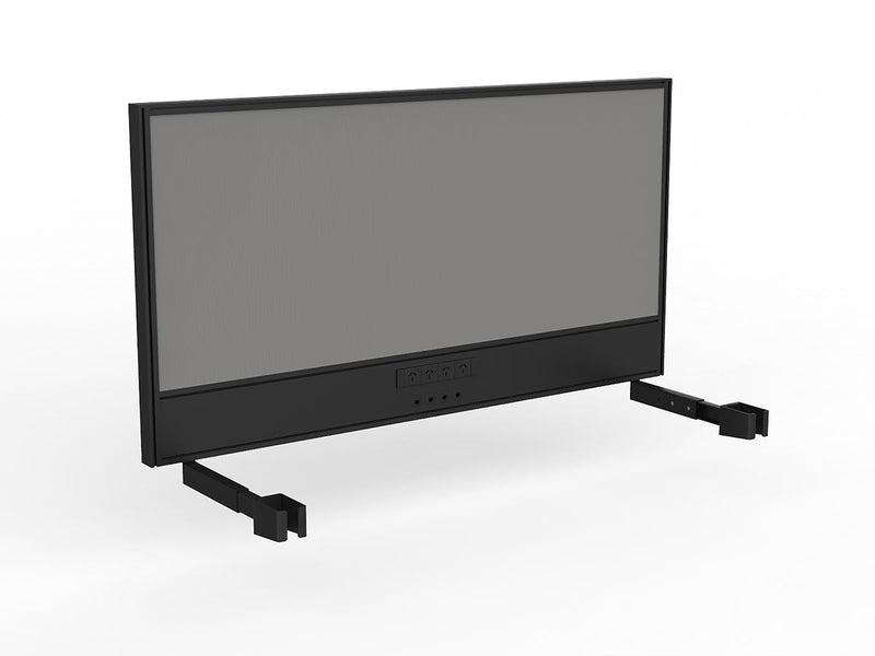 Studio Screen with Ducting for Agile Individual Desk - Black Frame