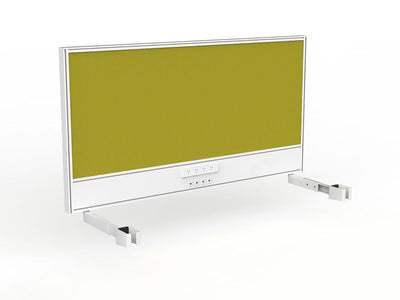 Studio Screen with Ducting for Agile Individual Desk - White Frame