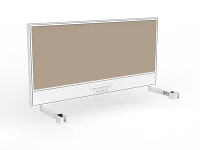 Studio Screen with Ducting for Agile Individual Desk - White Frame