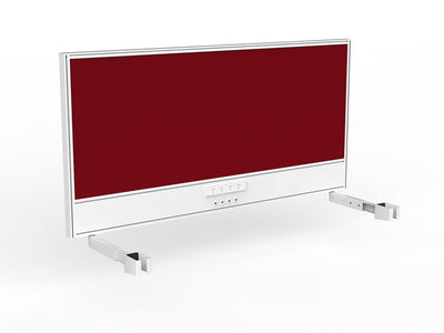 Studio Screen with Ducting for Agile Individual Desk - White Frame