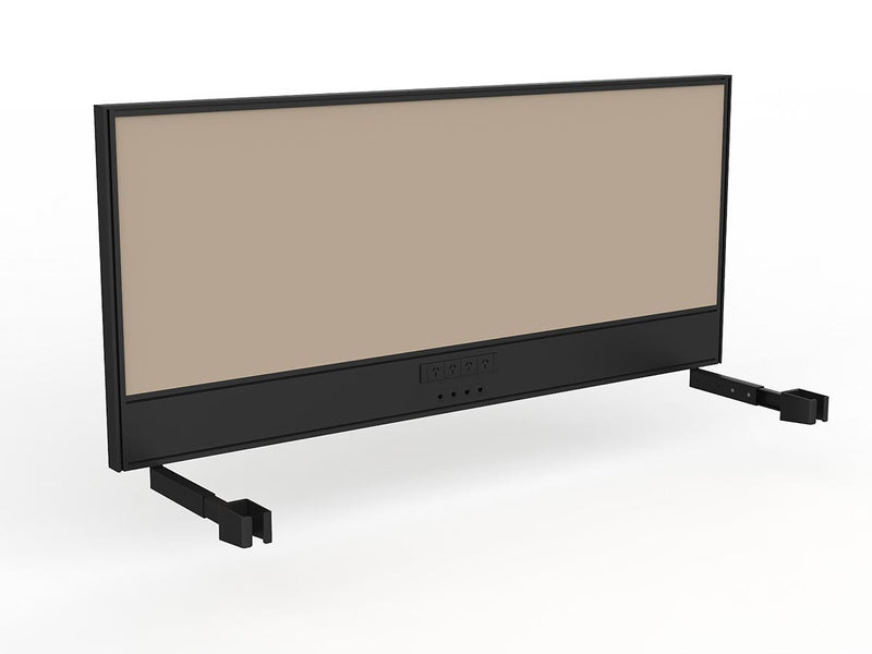 Studio Screen with Ducting for Agile Individual Desk - Black Frame