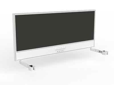 Studio Screen with Ducting for Agile Individual Desk - White Frame
