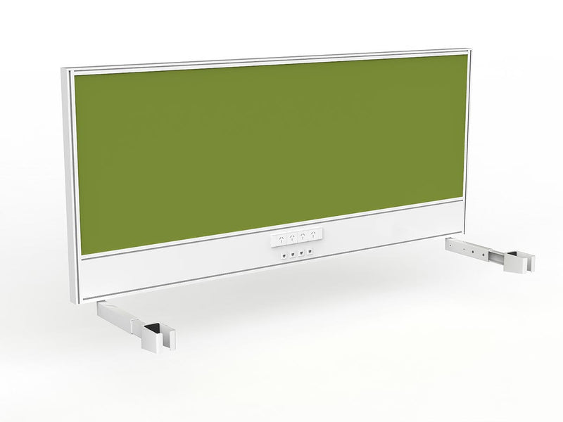 Studio Screen with Ducting for Agile Individual Desk - White Frame