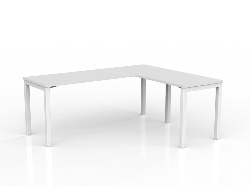 Axis Straightline Office Desk with Return - White Worktop