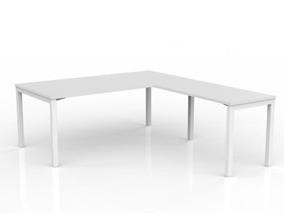 Axis Straightline Office Desk with Return - White Worktop