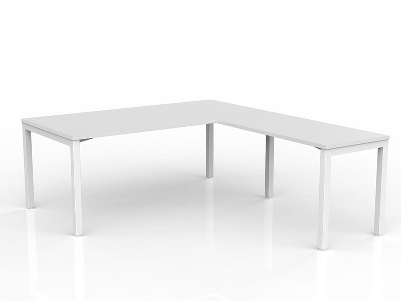 Axis Straightline Office Desk with Return - White Worktop