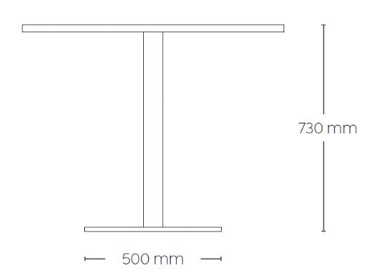 Disc Base Table Frame Only