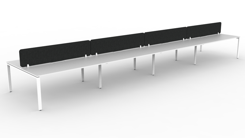 Deluxe Infinity Profile Leg 8 Person Back To Back Workstation - With Eco Panel Screen