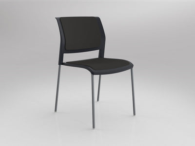 Game Chair With Upholstery - 4 Leg - Charcoal Shell Colour