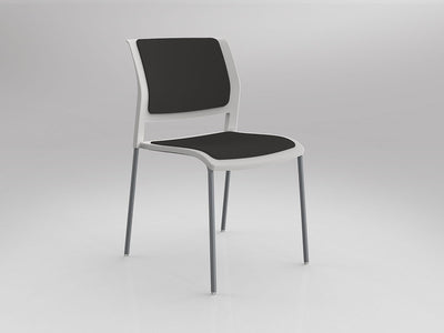 Game Chair With Upholstery - 4 Leg - White Shell Colour