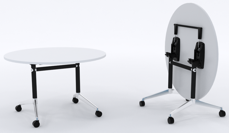 Uni Flip Round Folding Mobile Table