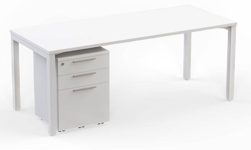 Axis Straight Desk and Pedestal