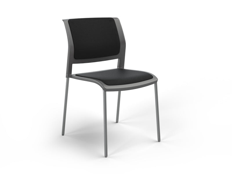 Game Chair With Upholstery - 4 Leg - Charcoal Shell Colour