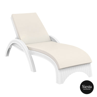 Resin Rattan Sun Lounger with Cushions 3 Piece Package with Tequila Side Table