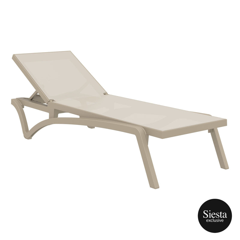 2 Piece Pacific Sun Lounger with Ocean Side Table Set