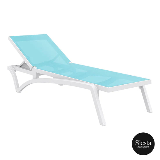 2 Piece Pacific Sun Lounger with Ocean Side Table Set