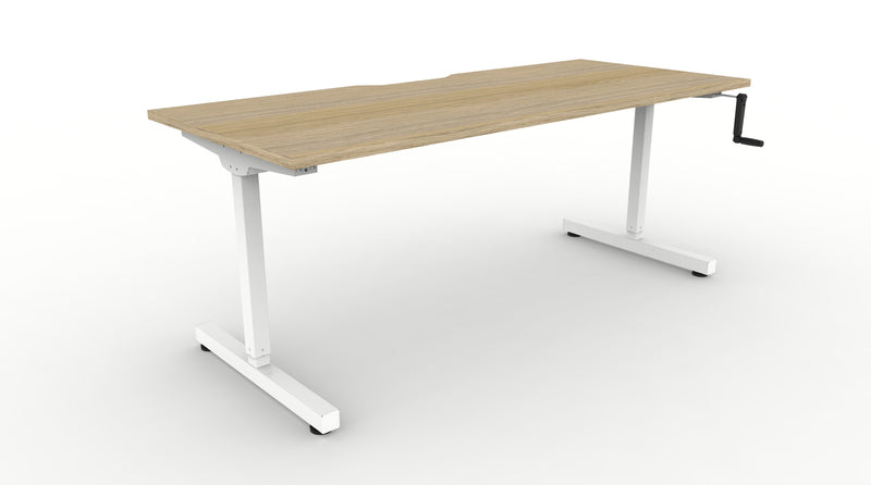 Manual Height Adjustable Straight Desk